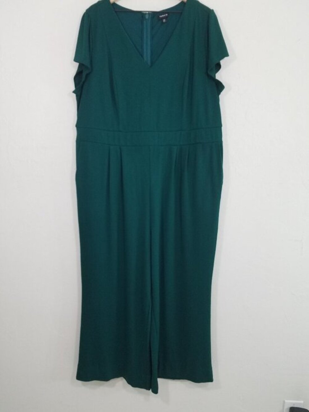 Torrid Jumpsuit with Pockets Green Stretchy Size 22